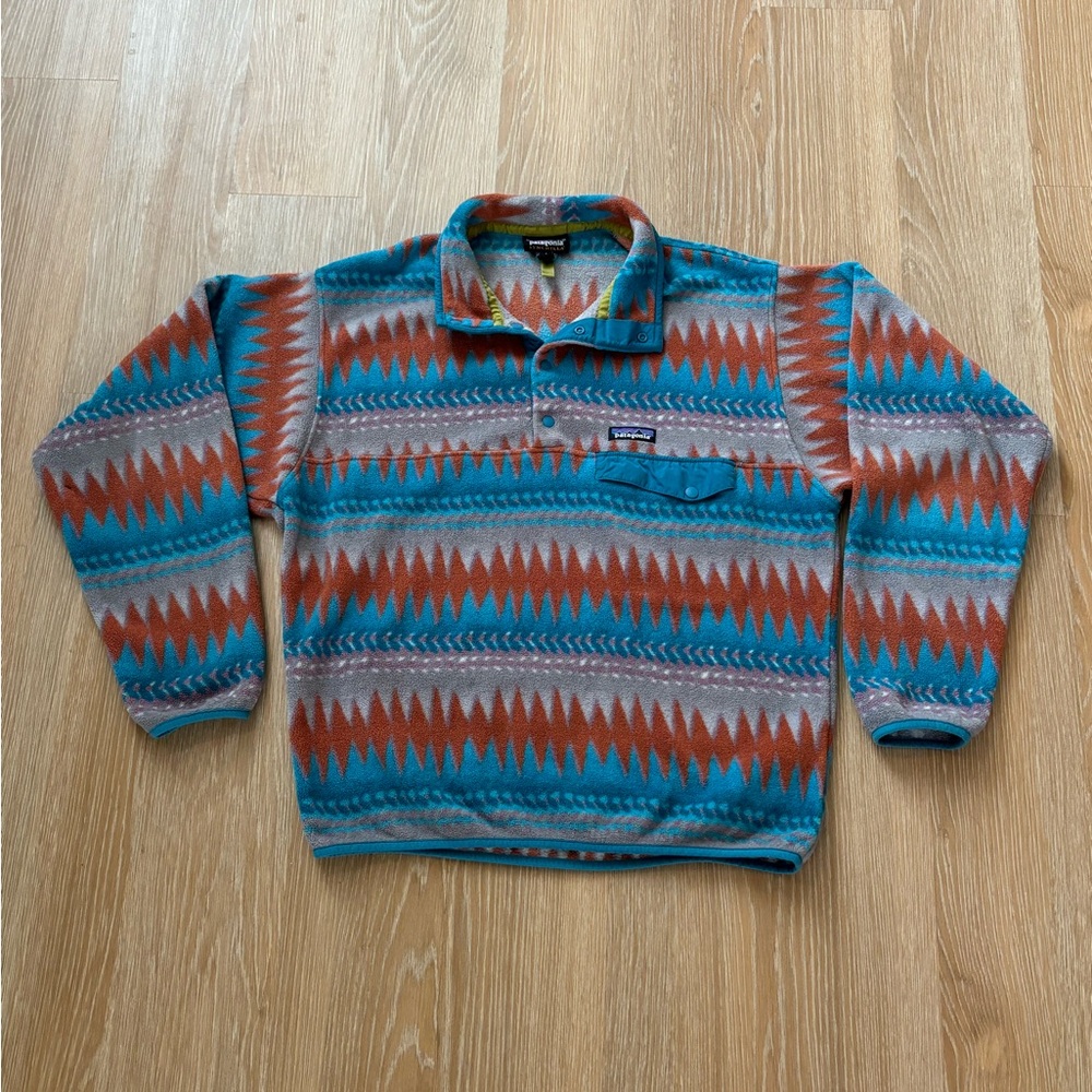 Patagonia Synchilla Fleece Sweater Aztec Tribal Laughing Waters Size Medium